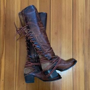 Freebird by Steven Coal Leather Boots